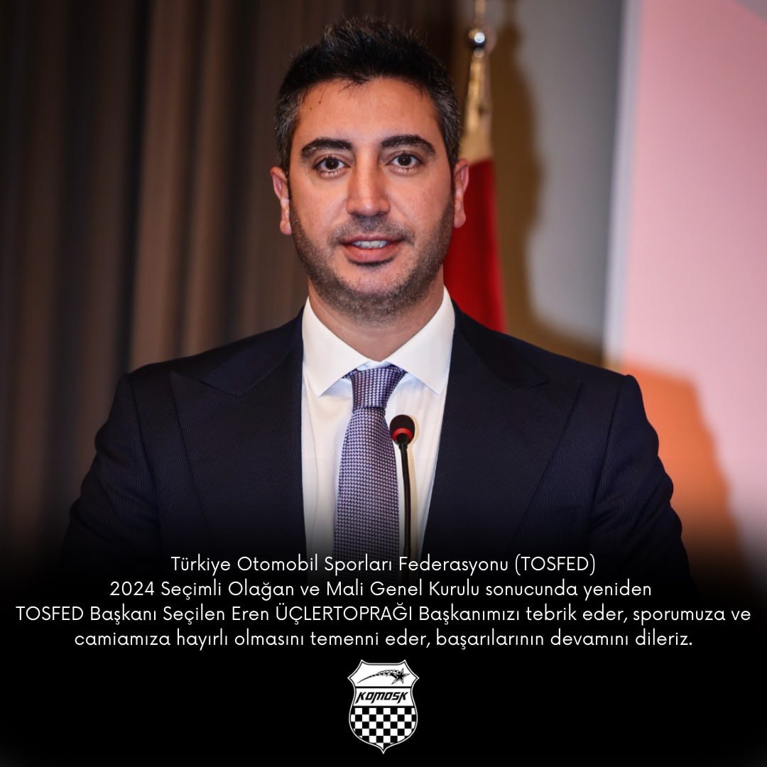 “Eren ÜÇLERTOPRAĞI’na TOSFED Başkanlığı için Tebrik”